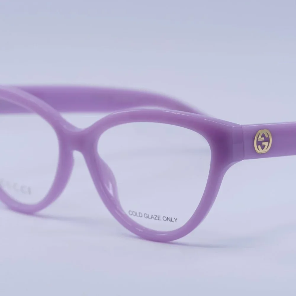 Gucci GG1581O 004 Eyeglasses Violet 55mm Cat Eye Frame